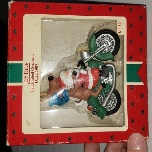 Vintage Hallmark  1987 Santa riding a motorcycle with reindeer - Picture 7 of 7